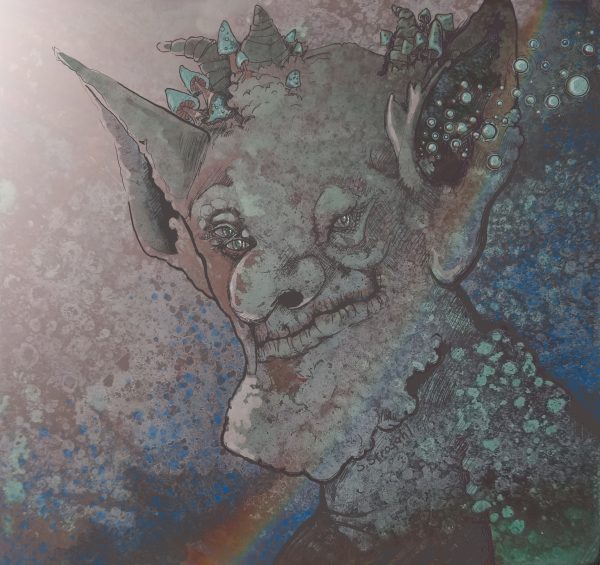 Rainbow Troll canvas print